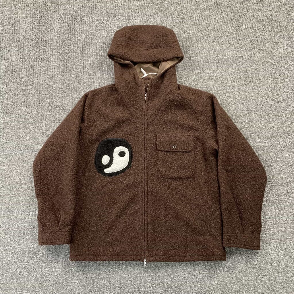 CPFM.XYZ Fuzzy Balance Brown Jacket